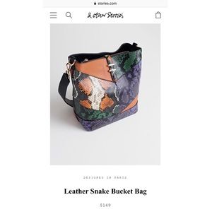 &Other Stories Leather/Snakeskin Bag